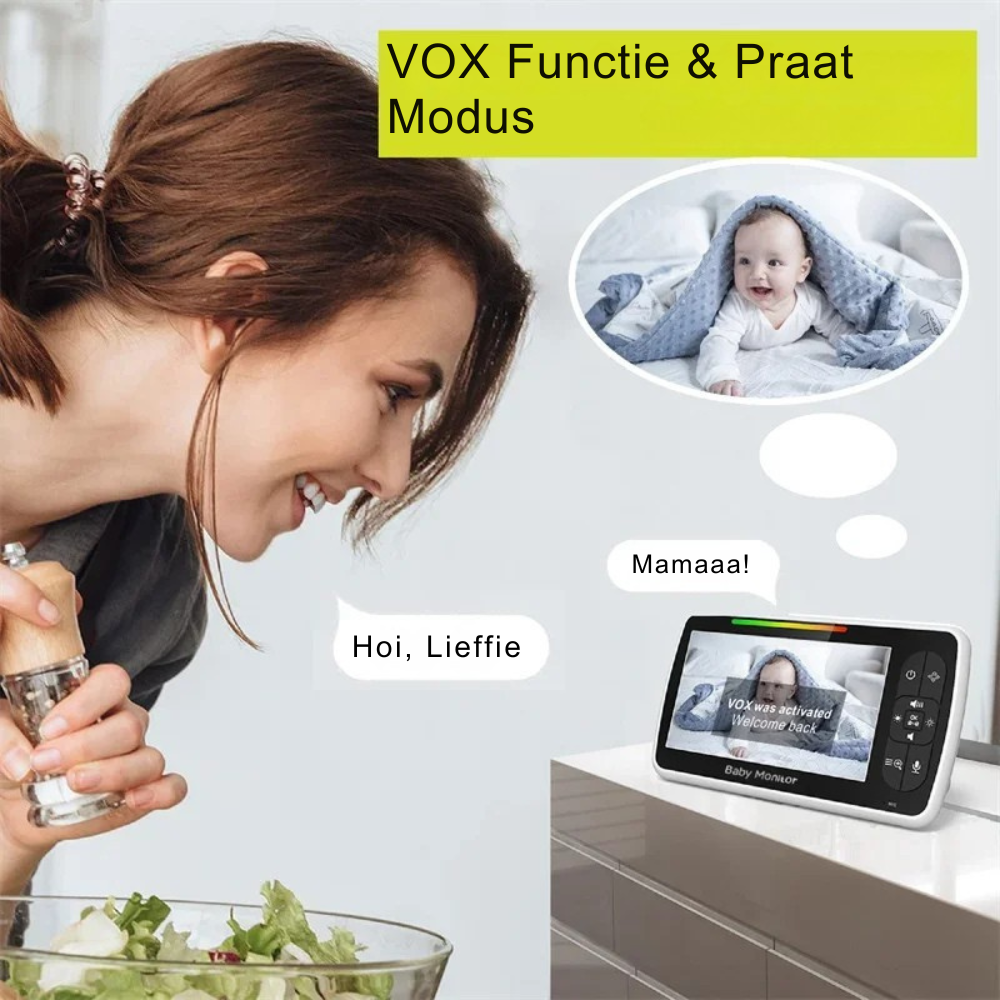 BabyGuard™ 5" babyfoon met Camera - LittleWonders