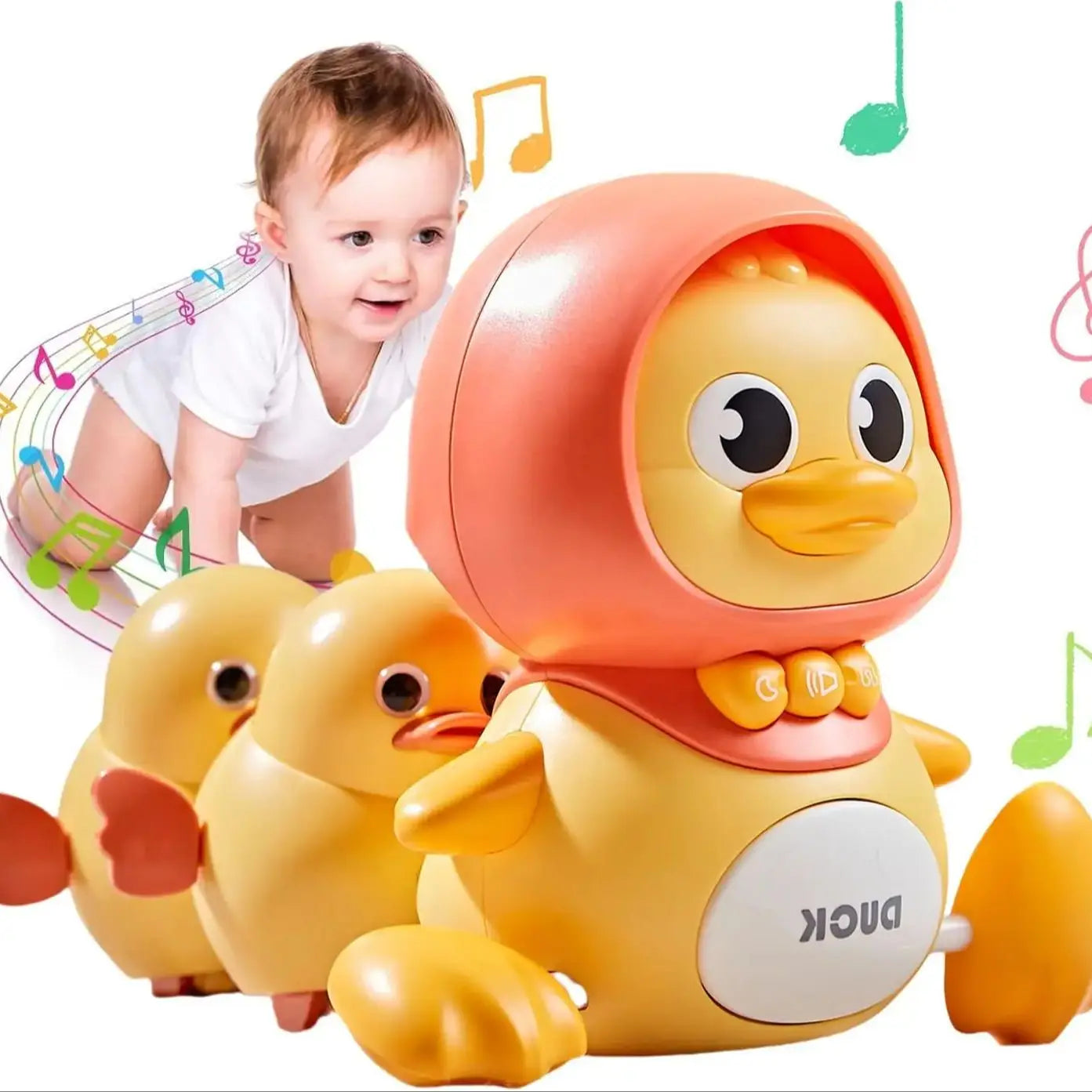 QuackPlay™ – Muzikale Kruipende Eend Speelgoed
