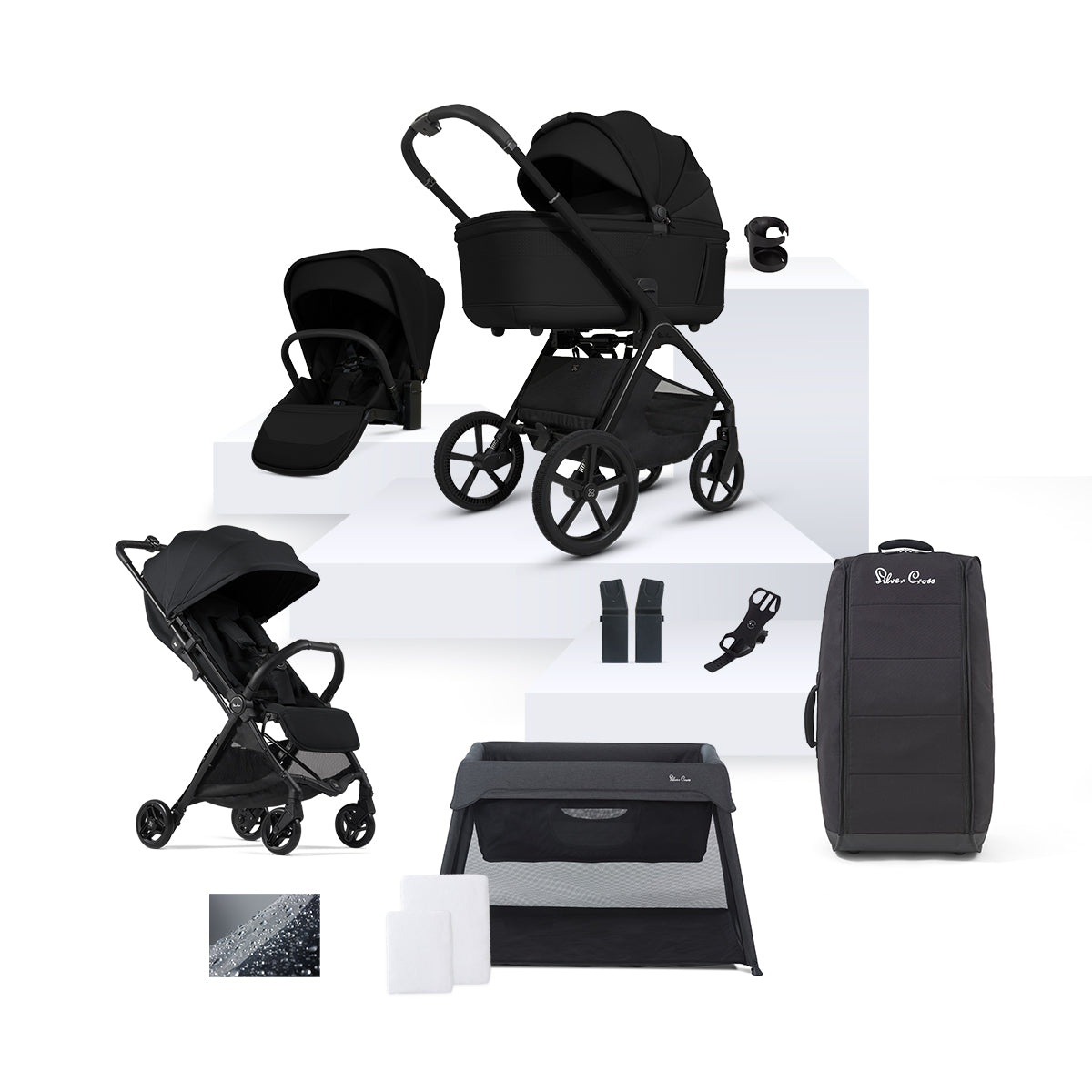 Cove Baby Stroller | Versatile 12-Piece Travel Set, Reversible Seat, Multi-Terrain Wheels 0