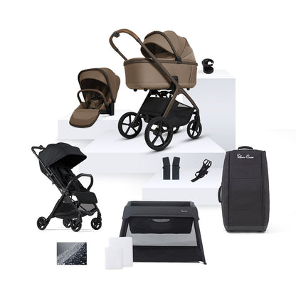 Cove Maple Baby Stroller | Multi-Terrain, Reversible Seat, 12-Piece Travel Bundle 0