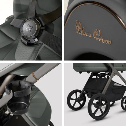 Cove Pewter Baby Travel System | 12-Piece Multi-Terrain Bundle with Pushchair and Accessories 5
