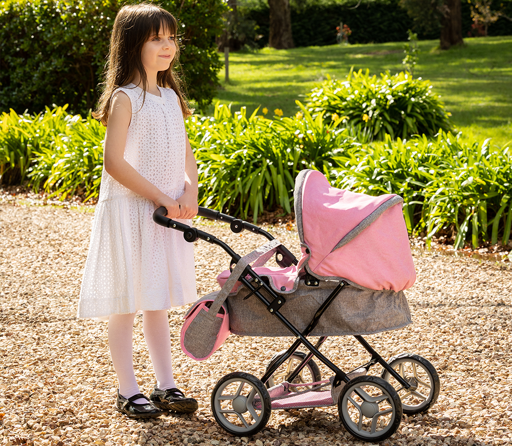 Ranger Doll Pram | Adjustable Handle, Storage Basket 3