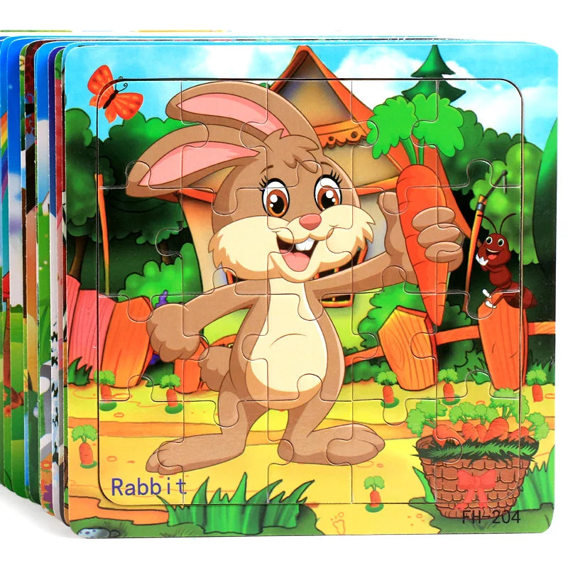 WoodPlay™ – 20-delige 3D Houten Puzzel voor Kinderen - LittleWonders