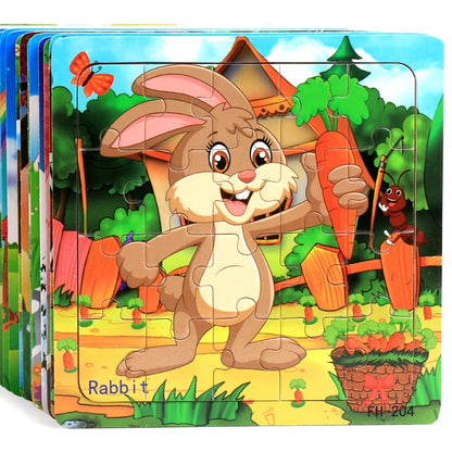 WoodPlay™ – 20-delige 3D Houten Puzzel voor Kinderen - LittleWonders