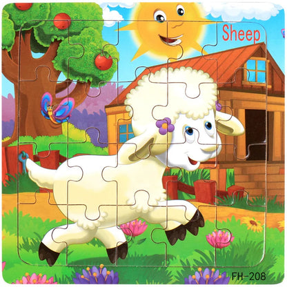 WoodPlay™ – 20-delige 3D Houten Puzzel voor Kinderen - LittleWonders