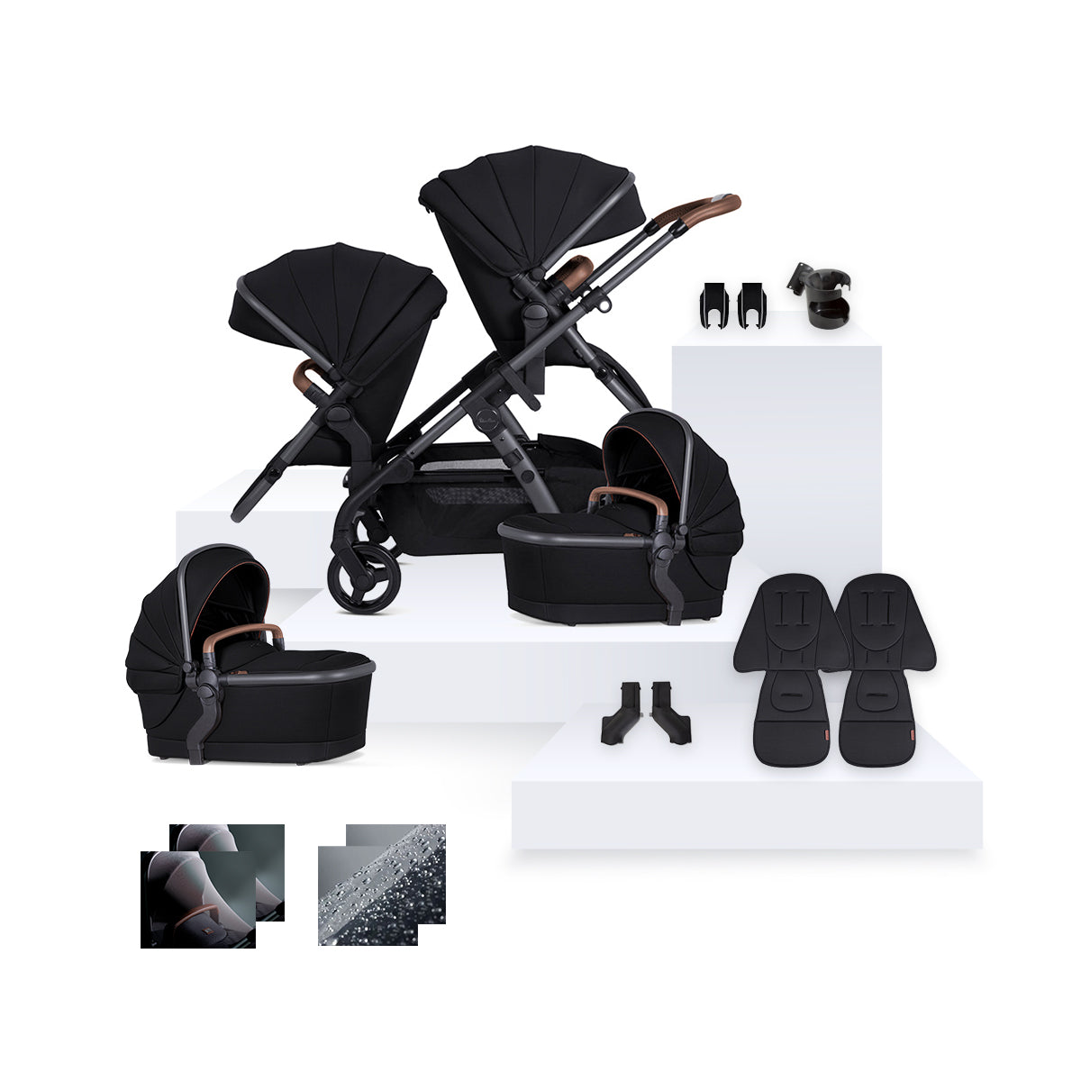 Waverly Twin Stroller Bundle | Versatile, Luxury Design 0